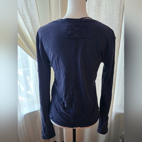 NWOT Free People Nova Long Sleeve Tee in Peacoat~Navy - Picture 6 of 7